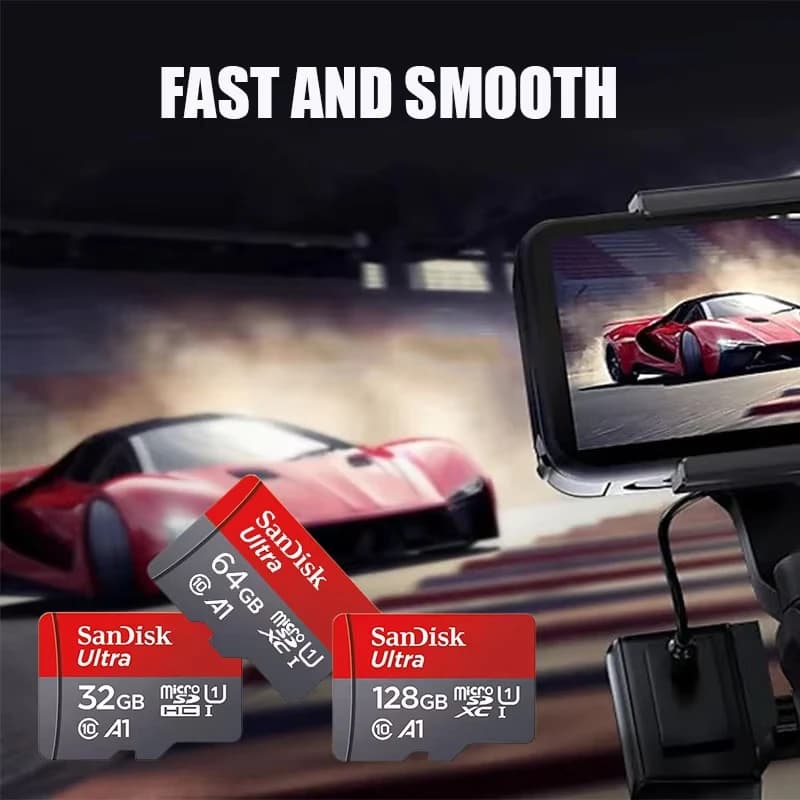 بطاقة ذاكرة Sandisk، 512/256/128/64/32 جيجا، مايكرو SD، فئة A1-10 UHS-1 - 3