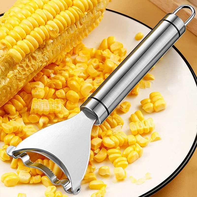 Stainless Steel Corn Peeler Serrated Corn Stripper Peelers Cob Shaver Planer Thresher Cutter Kitchen Fruit Vegetable Gadget Tool - 3