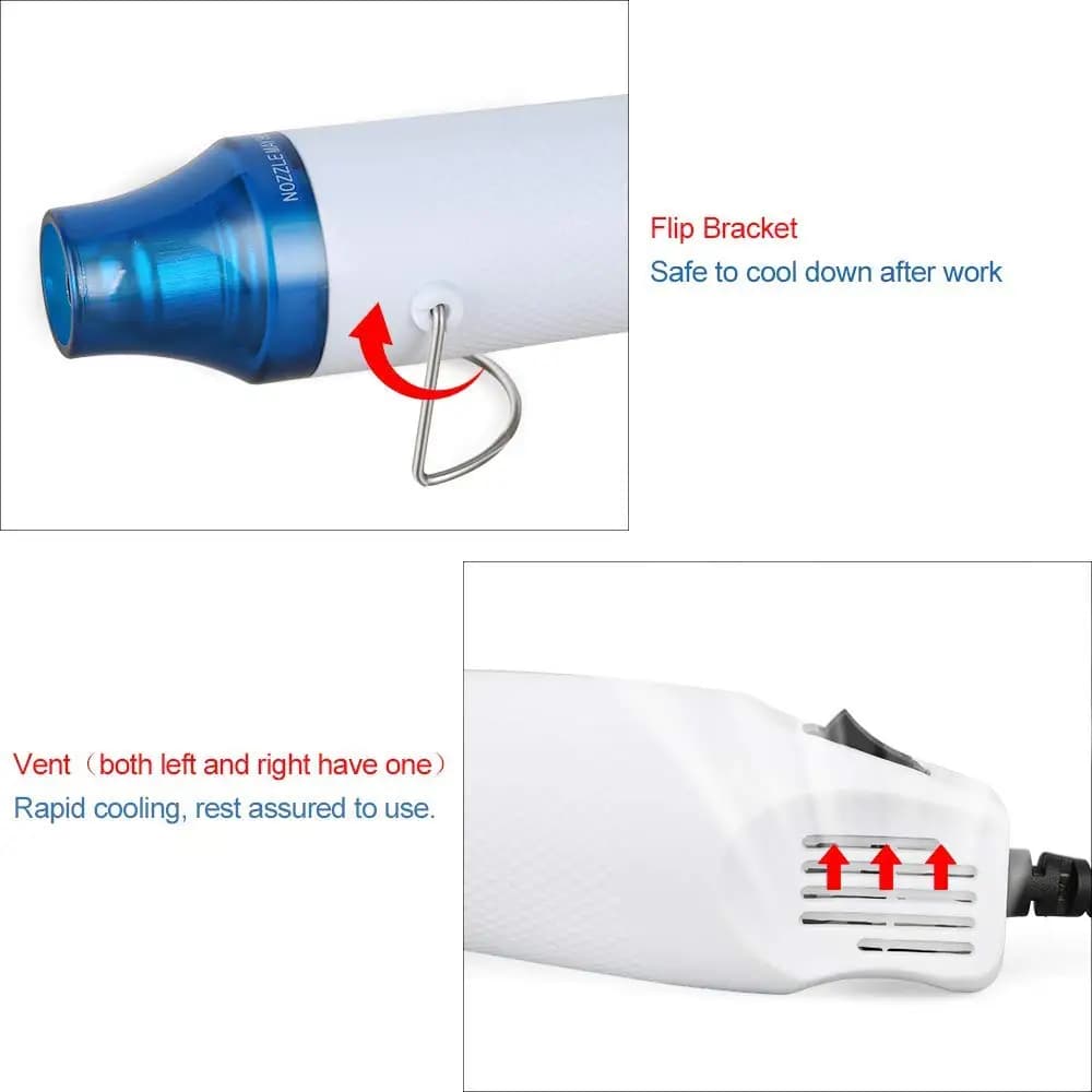 Hot Air Gun 220V/110V Heat Gun for DIY Crafts Candle Making Supplies Wax Melting Tools - 3
