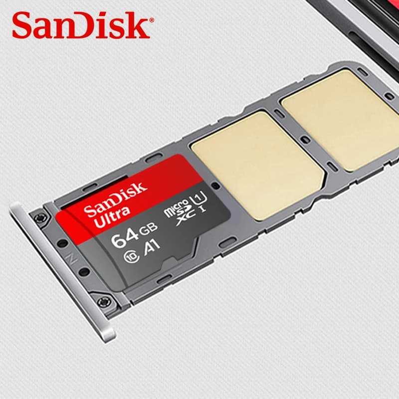 SanDisk Ultra microSD Memory Card A1 C10 Flash TF Card for Phone Tablet 32GB 64GB 128GB 256GB Micro SD Storage Cards Max 100Mb/s