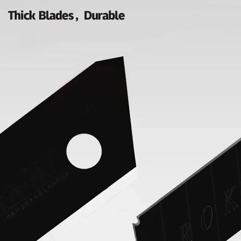 10/20/30/50/100pcs Carbon Steel Replace Utility Knife Blade Thick Black DIY Tool Carving Blades For Student Office Stationery - 2