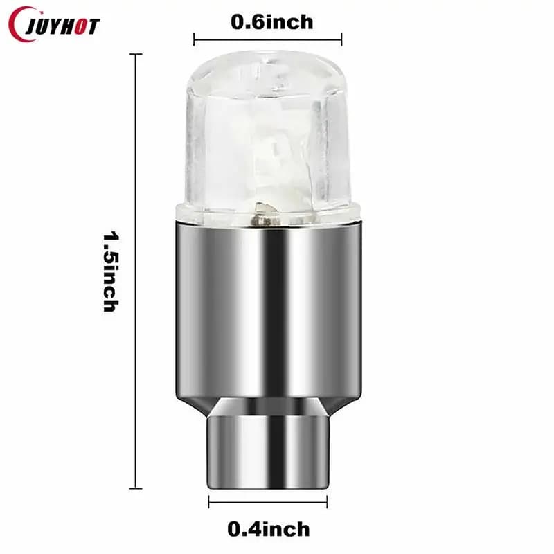 Neon Bicycle Valve Lamp Car Motorcycle Color Cool LED Wheel Tire Light Bike Valve Caps Skull Gem Flash Hot Wheels Spoke Light - 6