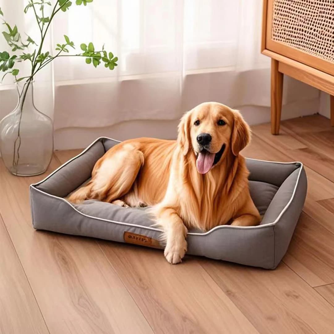Four Season Square Dog Bed for Large Dog Mattress Bite-resistant Cat Bed Soft Thickened Dog Bed Waterproof Sofa Pet House - 2