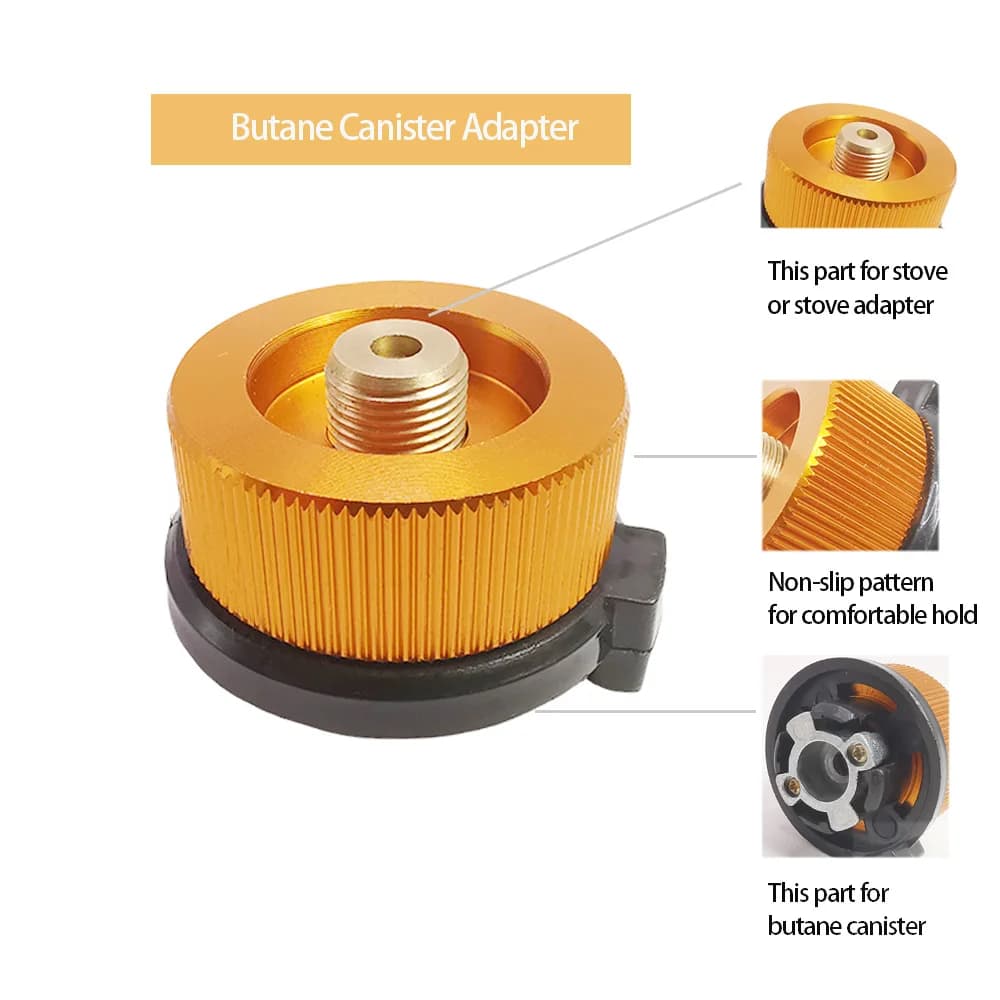 1Pc Camping Stove Adapter Converter Butane Canister Adapter Refill Adapter EN417 Lindal Valve Canister Shifter - 3
