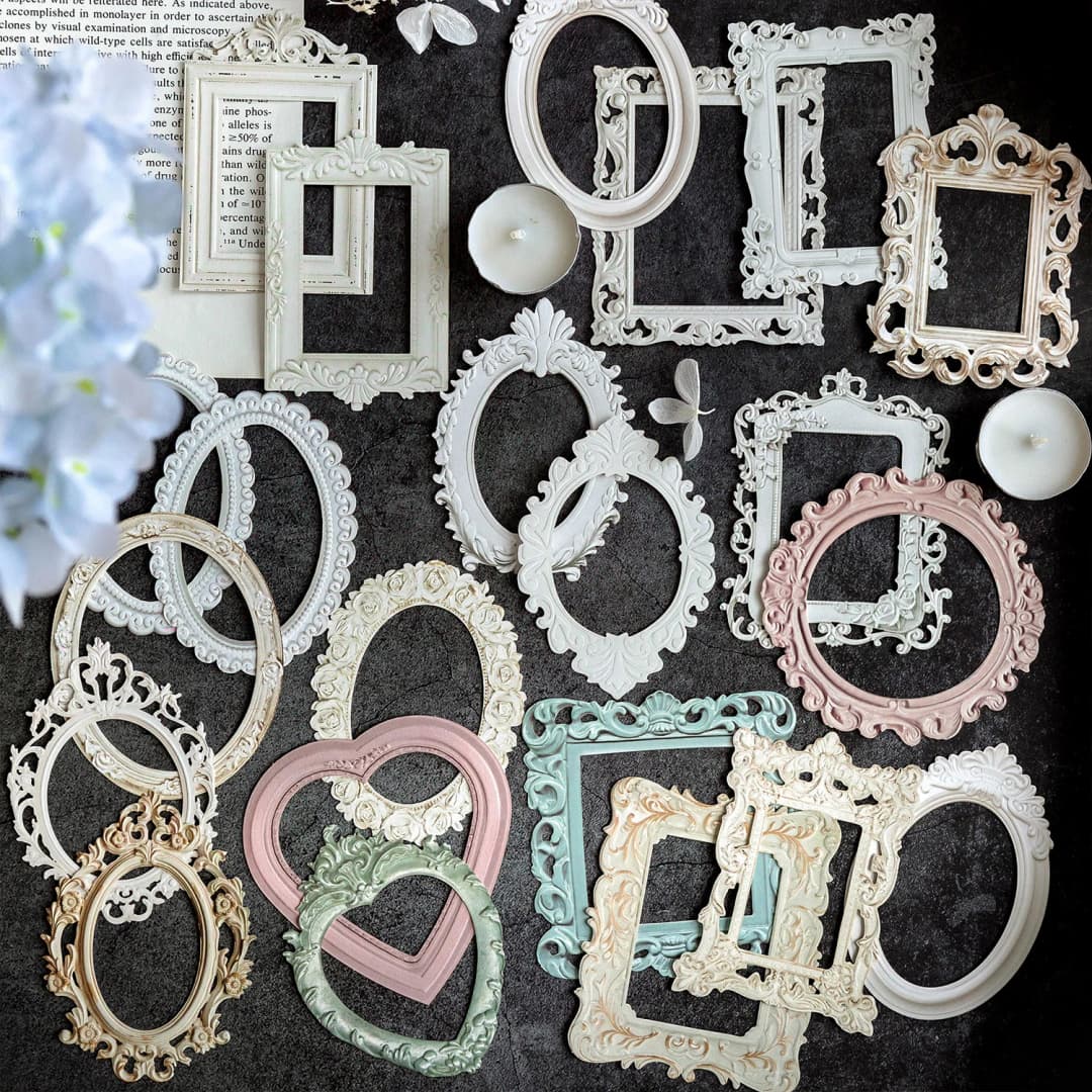 10pcs/pack Creative Embossment Frame Planner Journal Decoration Material Paper Photo Album Scrapbooking diy Boarder Trim - 2