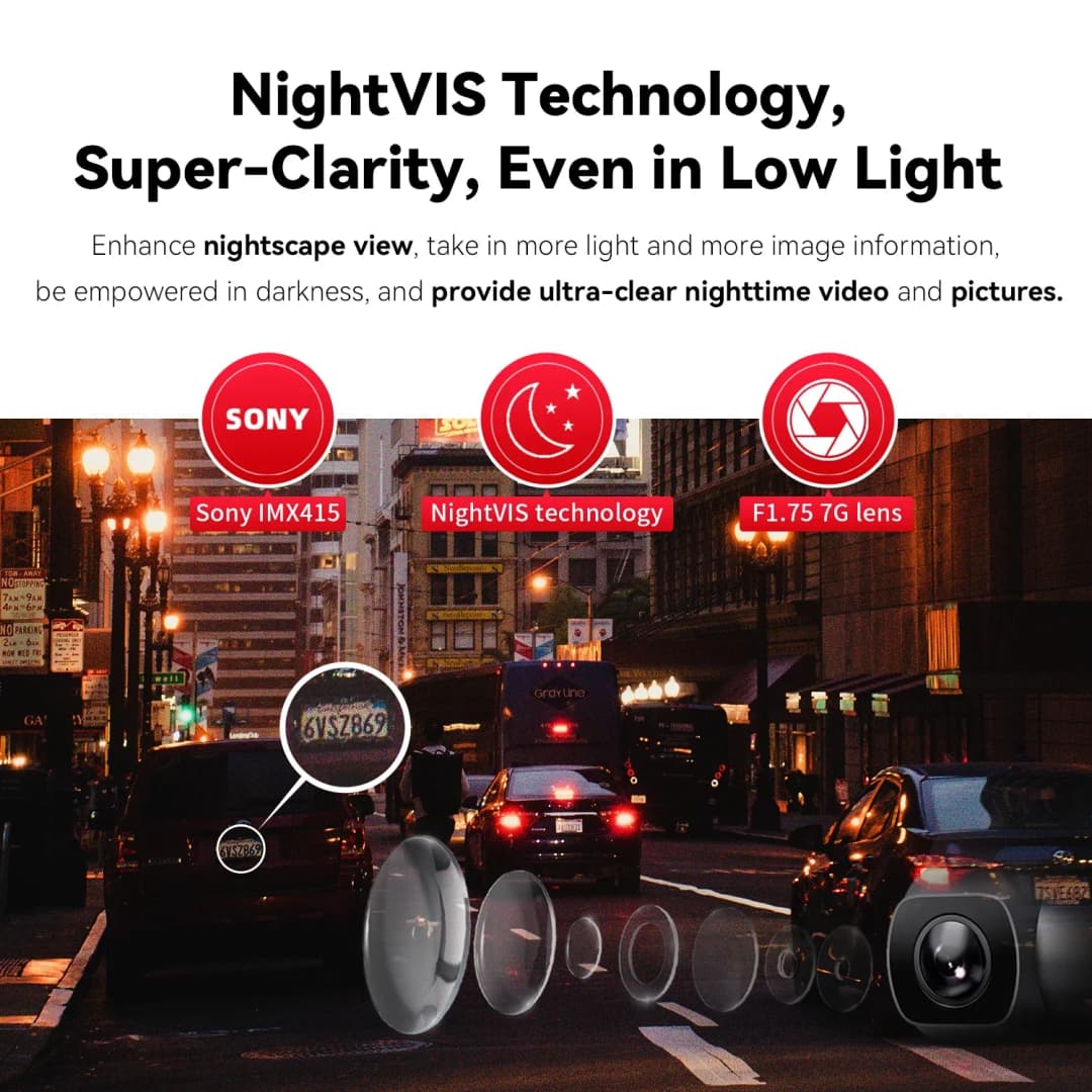 【SA Warehouse】DDPAI Dash Cam Z50 4K UHD Front and Rear Cam Car Camera WiFi GPS ADAS Dual Dash Camera Car DVR Support Rear Cam - 3