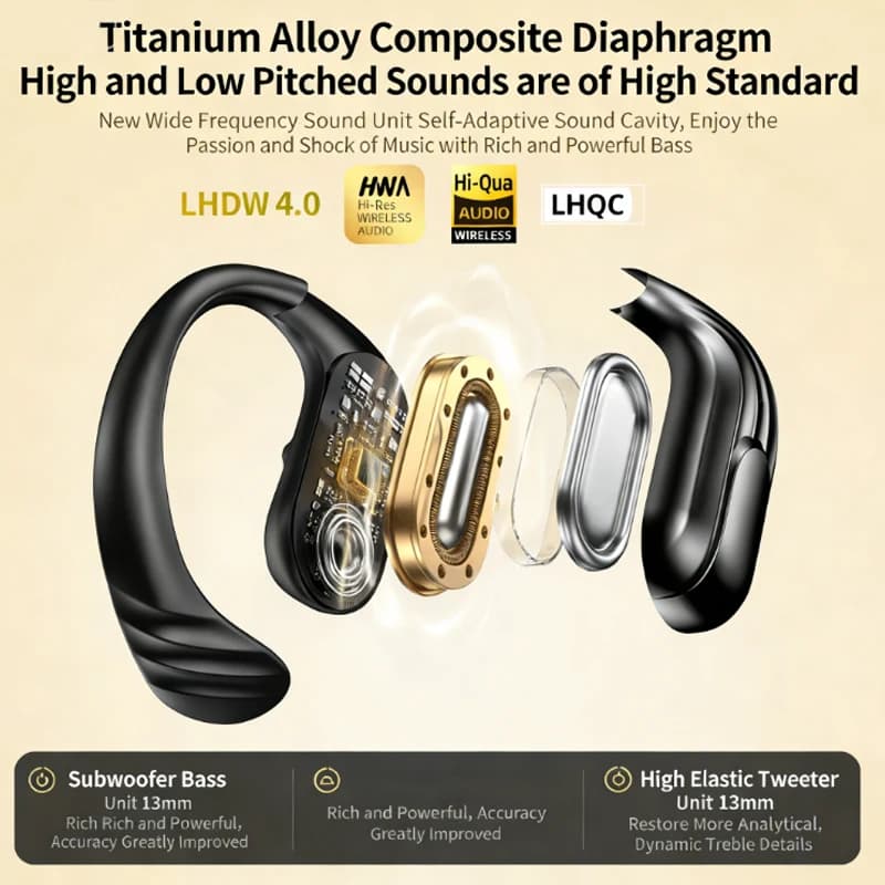 Lenovo New Wireless Bluetooth HeadphonesTWS Control Sport Headset Waterproof Microphone Music Earphone Work On All Smartphone - 6