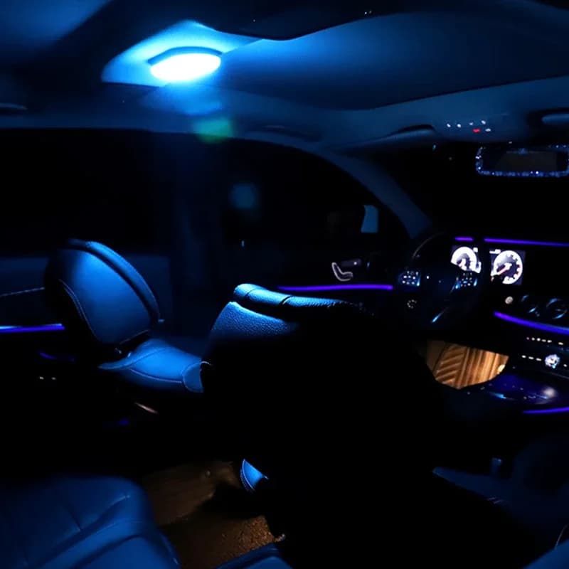 إضاءة سقف السيارة إضاءة داخلية إضاءة سقف مغناطيسية إضاءة جو إضاءة قراءة خزانة إضاءة غرفة النوم شحن USB لاسلكي - 6