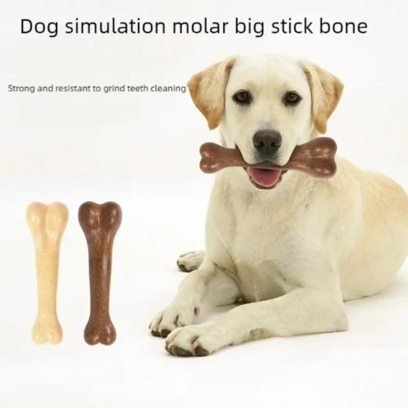 Natural Non-Toxic Indestructible Dog Bone Chew Toy Anti-Bite Puppy Teething Chew Toy for Small Medium Large Dogs Pet Chewbone - 4