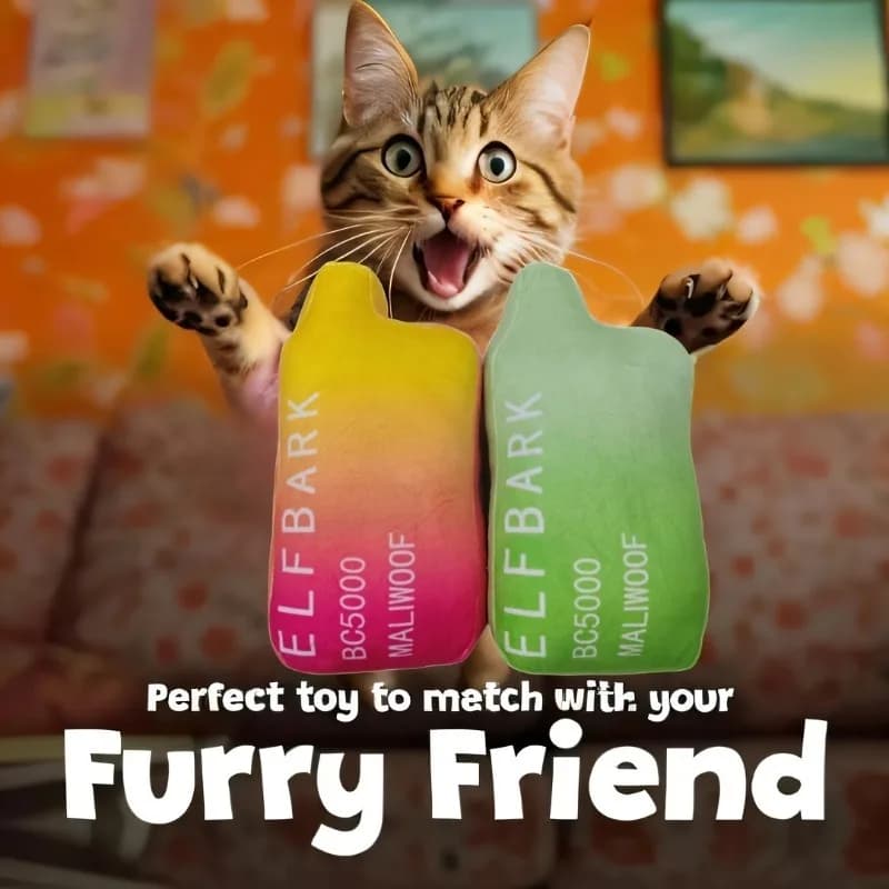 لعبة كلب محشوة Elfbark مع صافرة، ألعاب مضغ مقاومة للعض متينة للكلاب الصغيرة والمتوسطة والكبيرة، ألعاب حيوانات أليفة بصوت صافرة لطيف - 3