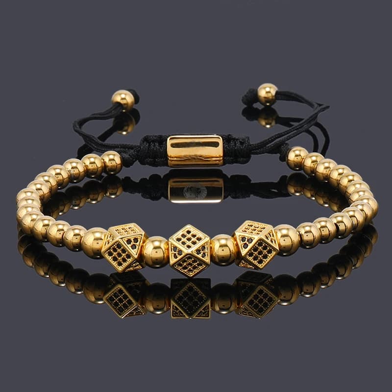 Luxury  Roal Rafa Man Bracelet For Women Stainless Steel Beaded Hand Jewelry Couple Gift
