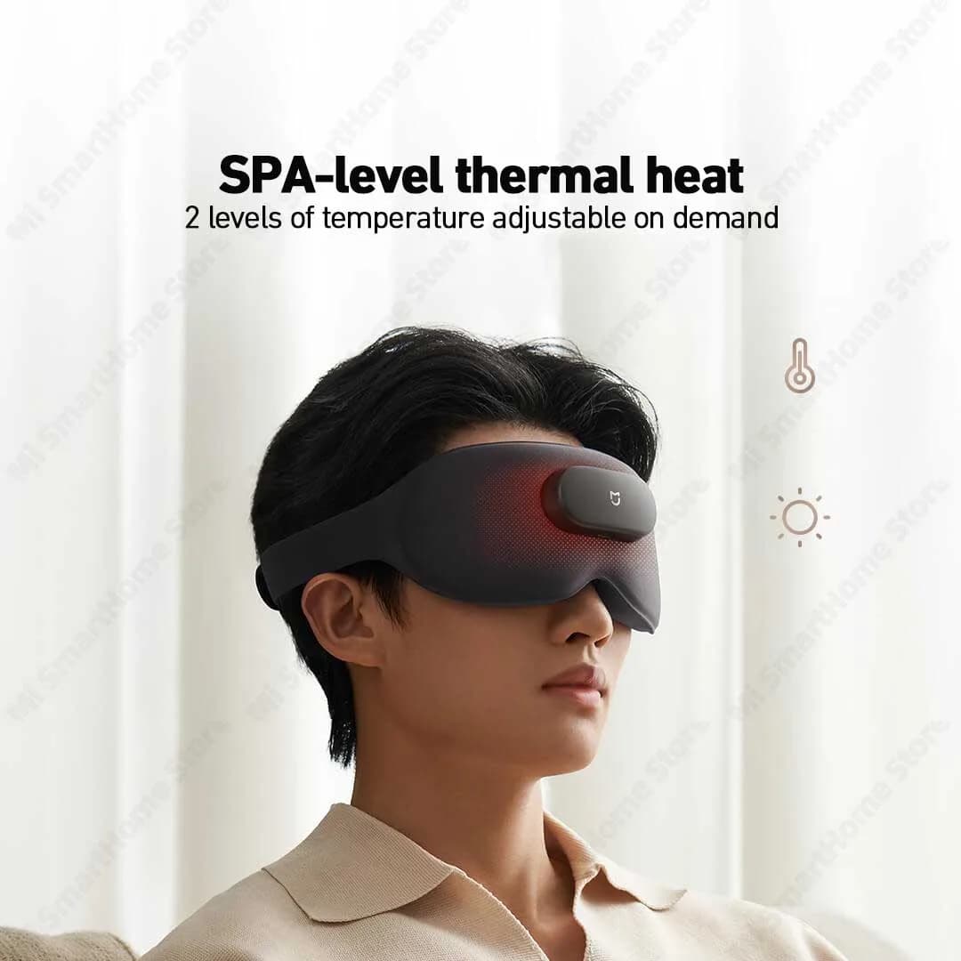 Xiaomi Mi Smart Massage Eye Mask, 3D Blackout Heat Therapy SPA Vibration Zone Massage 800mAh APP Control 100g Lightweight - 4