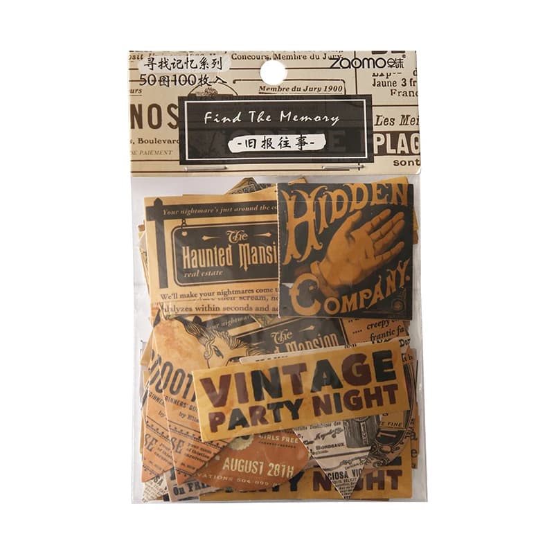 100 قطعة ملصقات زخرفية عتيقة، ألبوم يوميات، سكرابوكينغ، مادة مجمعة يدوية، لوازم مجلات غير مرغوب فيها - 6