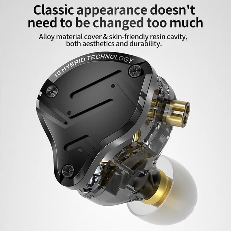 KZ ZS10 برو X سماعات أذن سلكية سماعات رأس موسيقية هاي فاي باس مراقب سماعات أذن سماعة رأس رياضية - 6