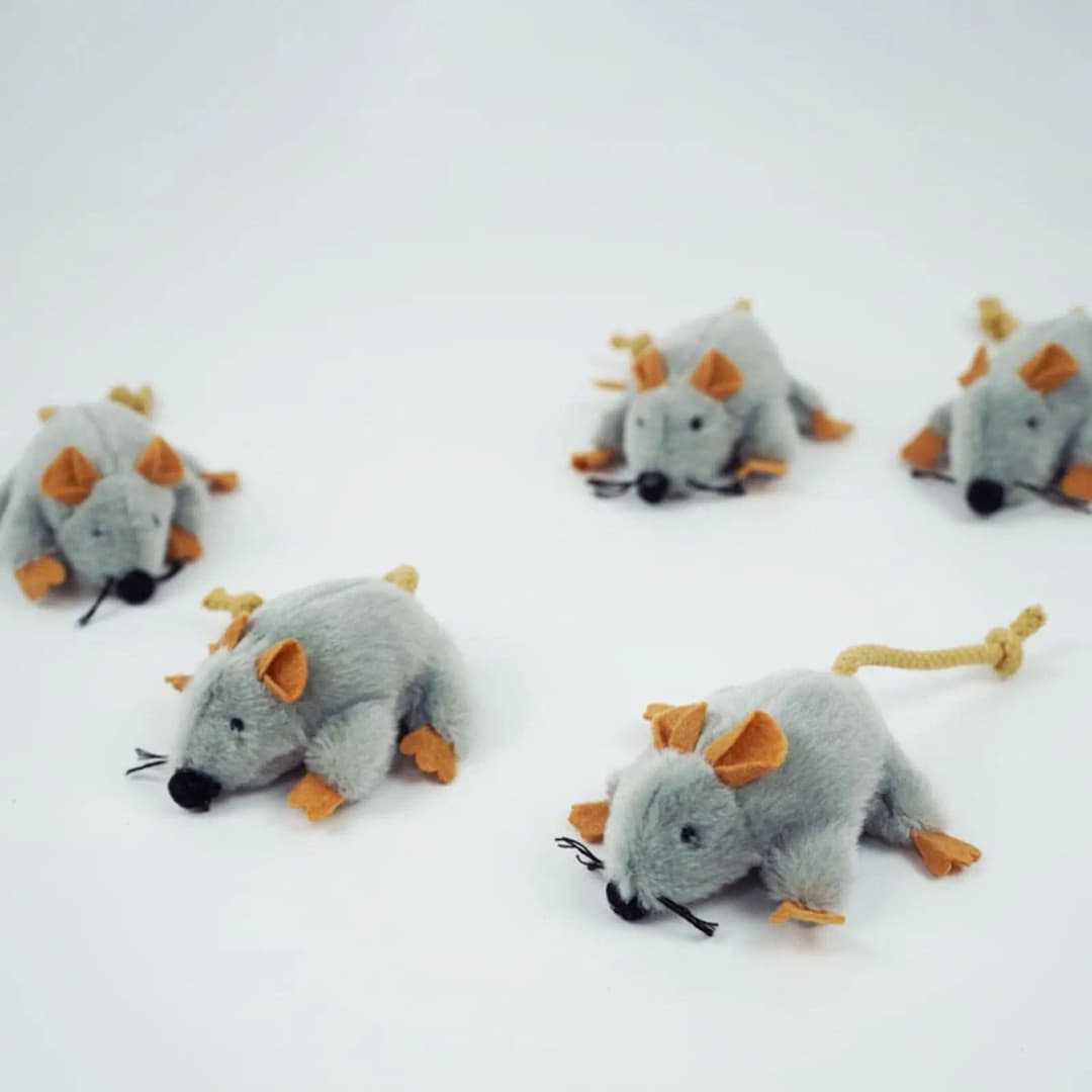 Plush Cat Toy Mouse Realistic Moving Tail with Sound Interactive Kitten Toys for Indoor Cats Hunting Game Play Pet Supplies - 3