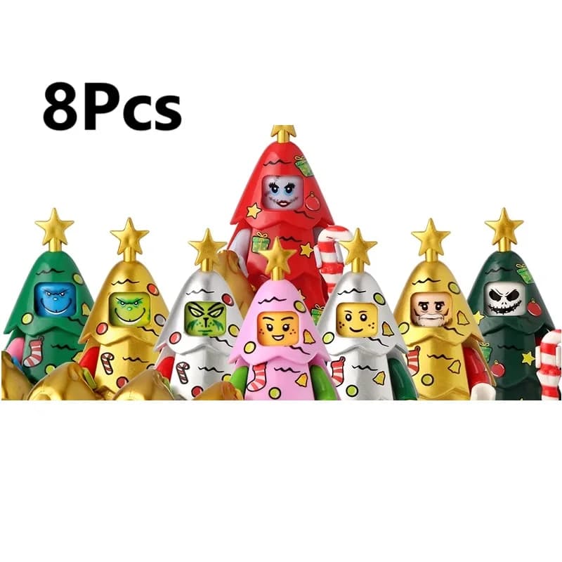 New Christmas Gift Santa Claus Building Blocks Elf Dwarfs Mini Action Figure Toys - 5
