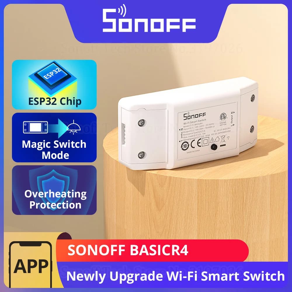 سونوف BASIC R4 واي فاي شريحة ESP32 مفتاح ذكي مشهد ذكي وضع مفتاح سحري تحكم عن بعد عبر eWeLink مع S-MATE2 R5 أليكسا جوجل