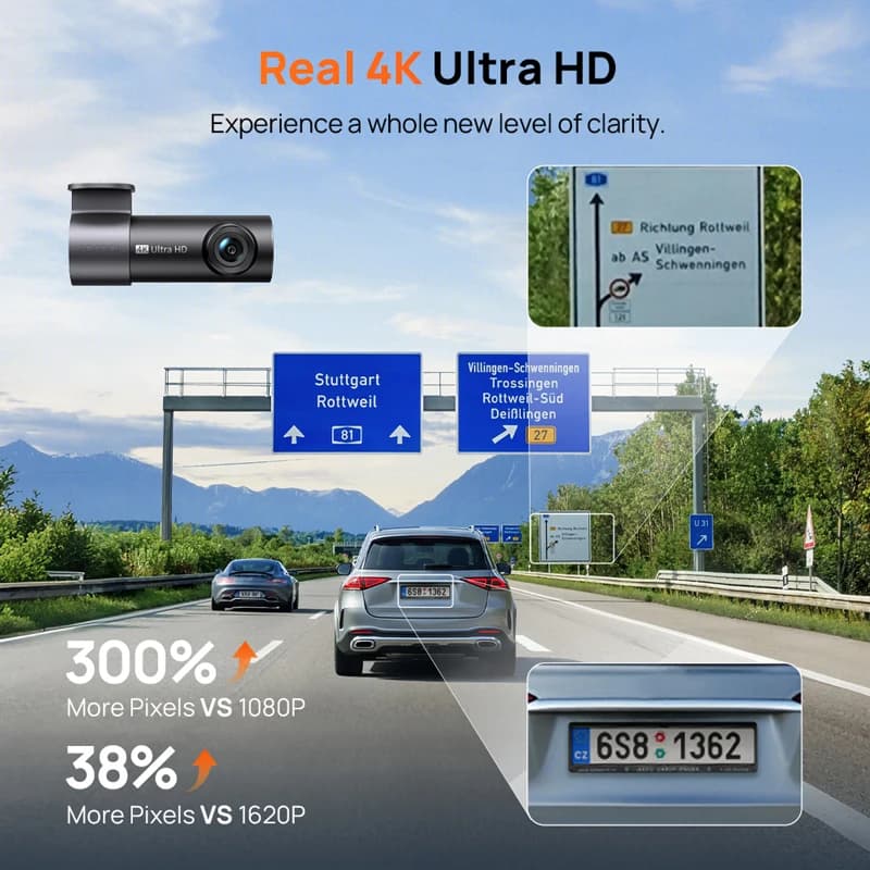 Global Version 70mai Dash Cam M310 Plus 4K True 4K 2160P WDR Voice Control Support 24H Parking Mode Car DVR 70mai M310 PLUS 4K - 3