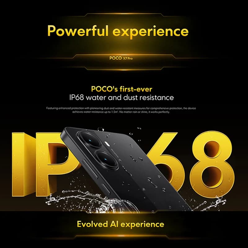 هاتف POCO X7 Pro الإصدار العالمي، معالج Dimensity 8400-Ultra، بطارية 6000 مللي أمبير في الساعة، شحن 90 واط HyperCharge، NFC، شاشة AMOLED 6.67 بوصة بدقة 1.5K ومعدل تحديث 120 هرتز - 3