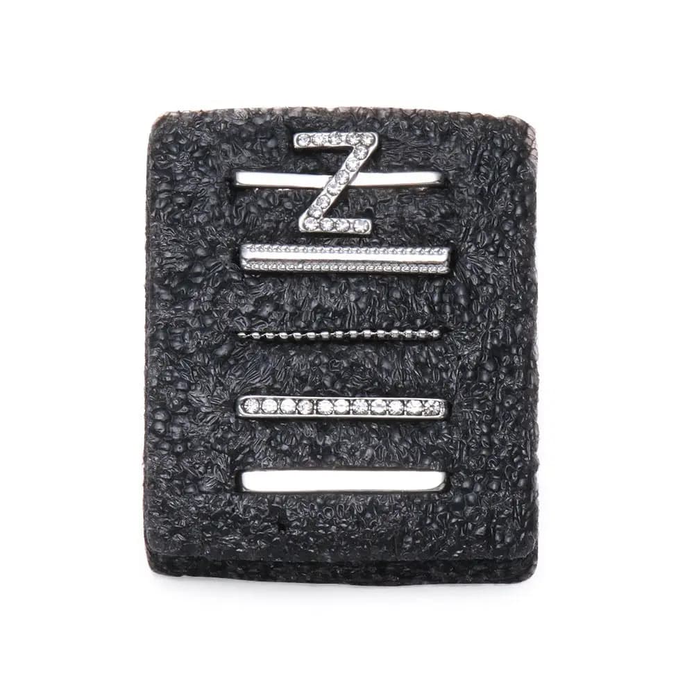 26 Letters Metal Charms Decorative Ring For Apple Watch Band Diamond Ornament Smart Watch Silicone Strap Bracelet Accessories - 5