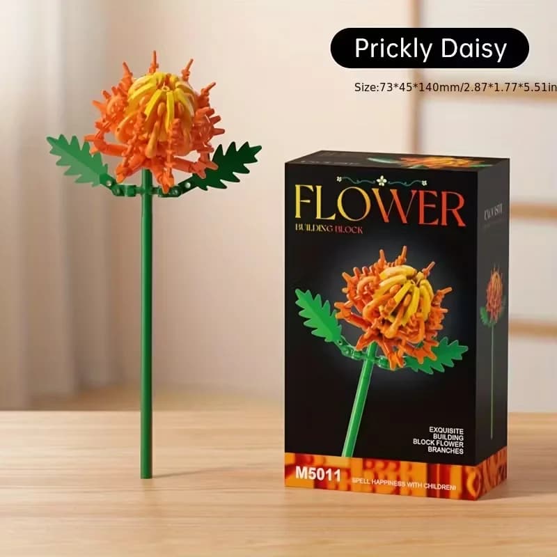 Building block flower set, DIY floral decoration kit, suitable for desktop decoration and room accessories – a perfect gift idea - 3