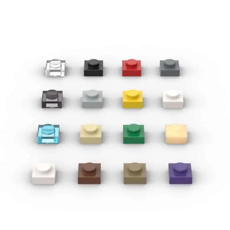 مجموعة بناء MOC 10 قطع 3024 لوحة 1x1 مع لوحة إضاءة تقنية وأحجية جزيئية هدايا أعياد ميلاد الأطفال