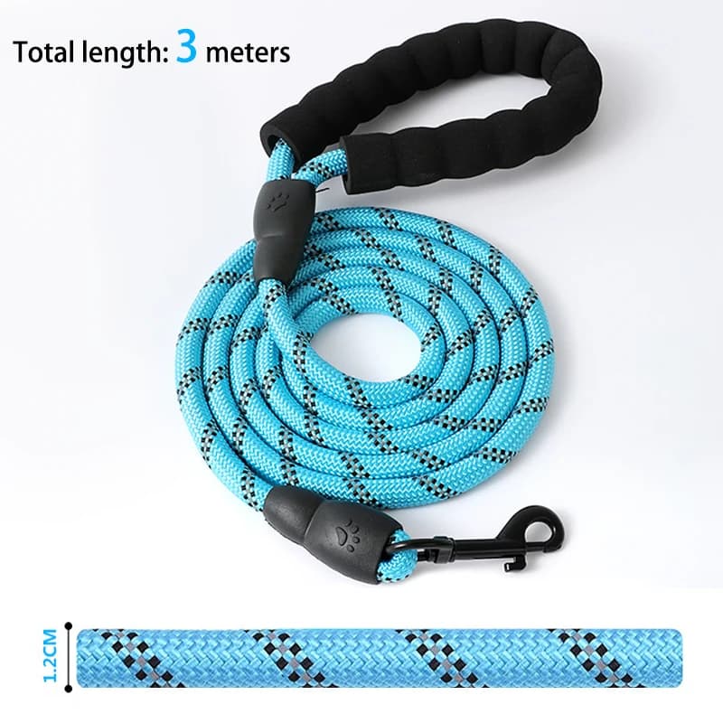 3m pet Reflective Nylon tow rope non slip foam handle pet Adjustable towing ropes  large middlesmall dogs outdoors Pet Supplies - 2