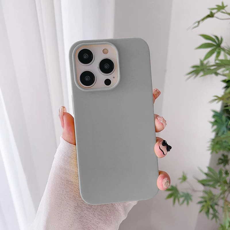 غطاء فاخر ناعم من السيليكون بألوان الحلوى، مناسب لهواتف iPhone 16 و15 و14 و13 و12 Pro Max Plus Mini 16+، غطاء رقيق جداً غير لامع بقشرة مطفية - 3