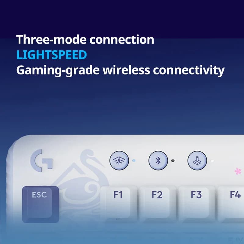 لوحة مفاتيح لاسلكية Logitech G517 LightSpeed TKL، هيكل Gasket، إضاءة محيطة RGB، تدعم G HUB - 5