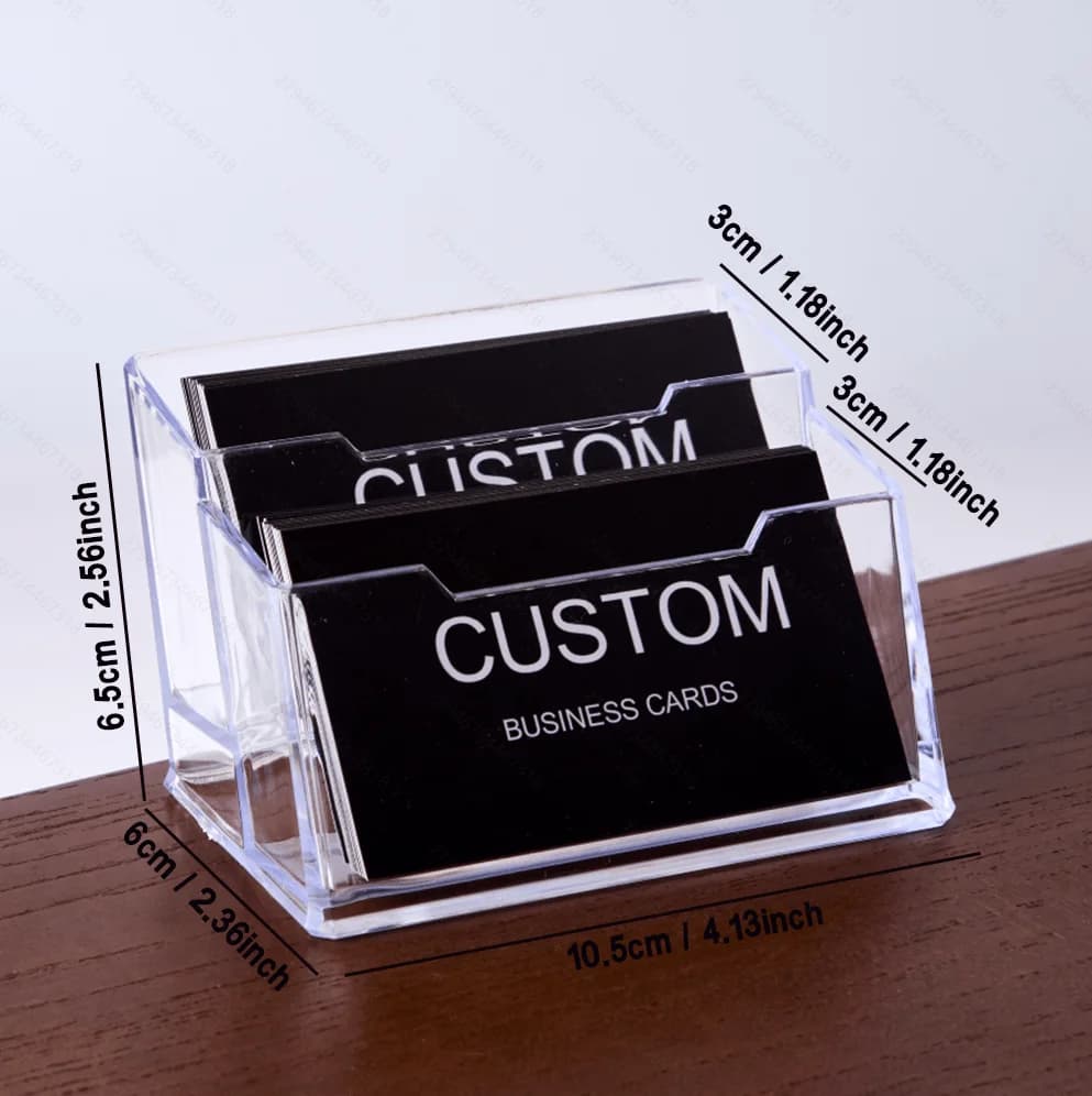 200/500/1000 قطعة بطاقات قابلة للتخصيص، بطاقات عمل مخصصة مع صندوق تخزين أكريليك، دعوات شكر مقاومة للماء - 2