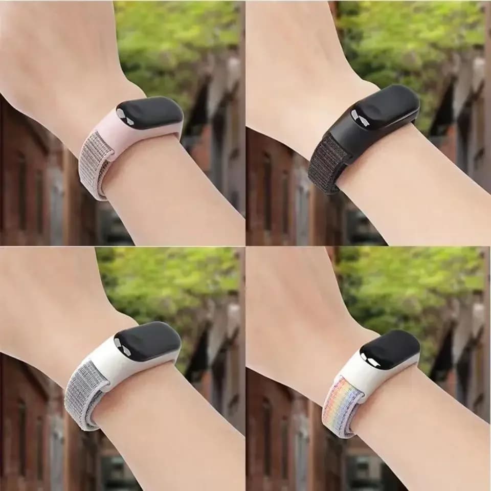 Nylon Loop Strap For xiaomi mi band 7 6 5 4 Bracelet watchband pulsera correa Wristband Sport Miband 7 6 5 4 3 nfc Watch Strap - 5