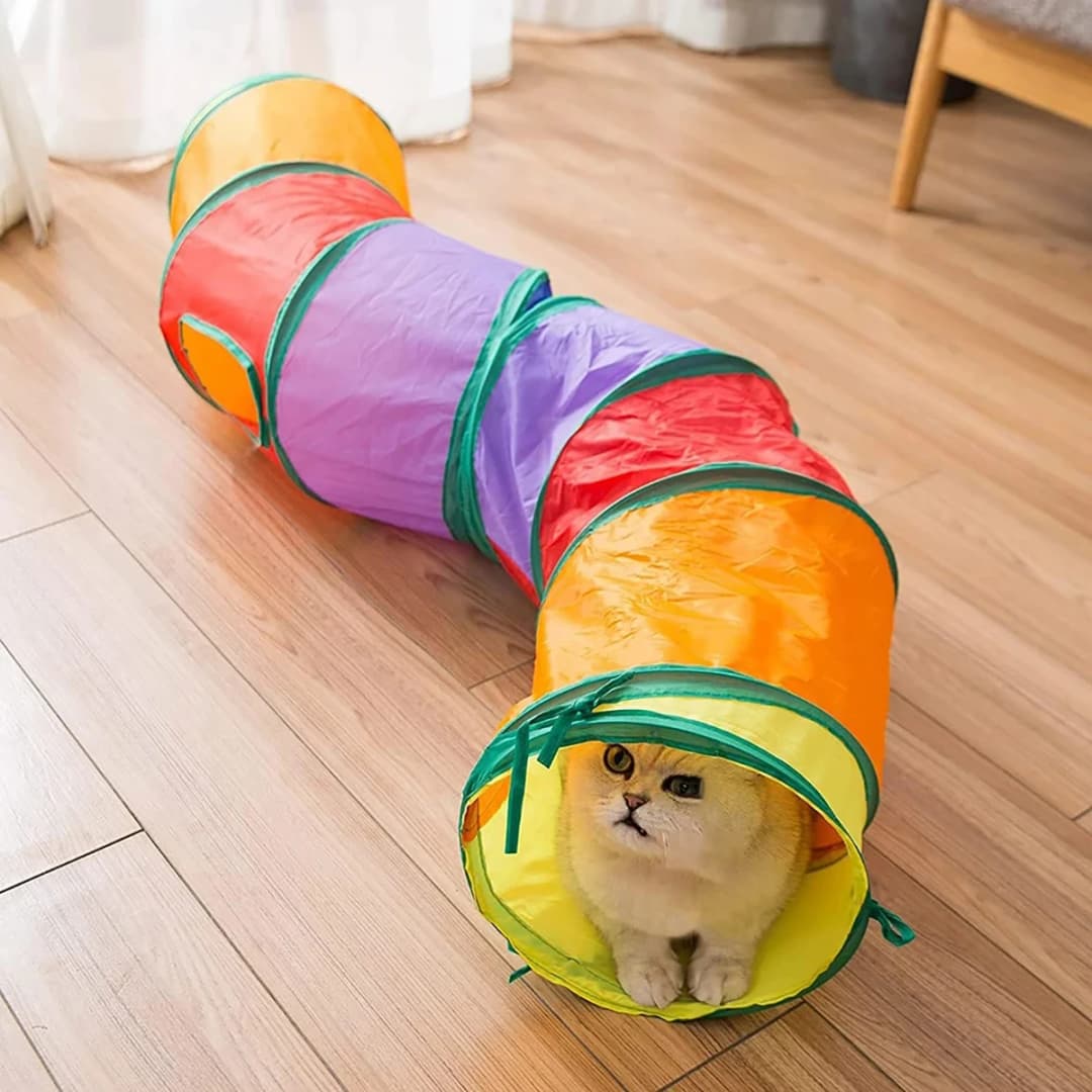 Cat Tunnel Tube Foldable Cat Toys Kitty Training Interactive Fun Toy Tunnel Bored for Puppy Kitten Pet Supplies Cat Accessories - 4