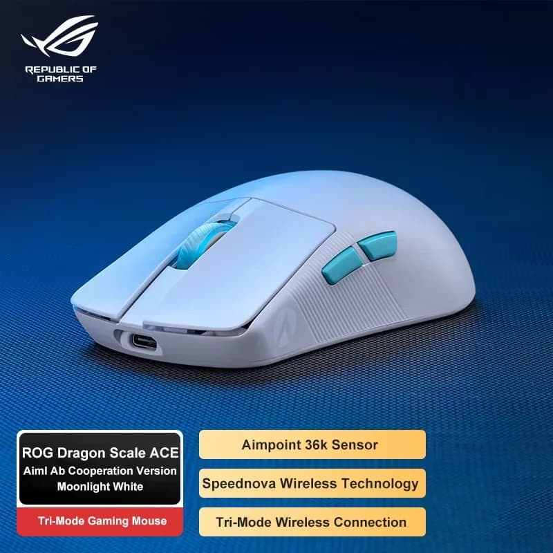ASUS ROG Dragon Scale Ace 36k Sensor Wireless Gaming Mouse Lightweight 54g Bluetooth Three-Mode Mouse Symmetrical - 2