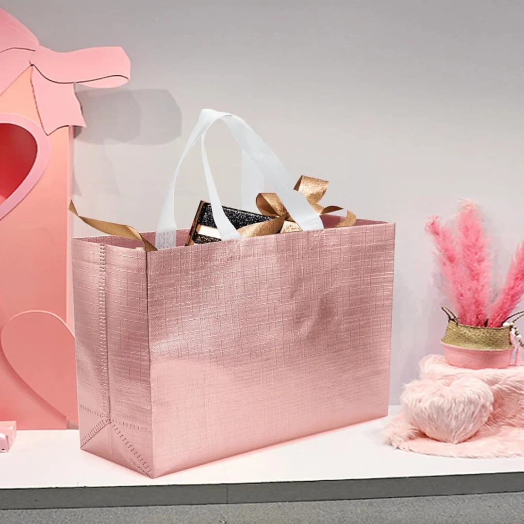 المرأة حقيبة تسوق قابلة لإعادة الاستخدام سعة كبيرة قماش السفر تخزين أكياس الليزر بريق حقيبة يد الإناث البقالة قماش حمل حقيبة صديقة للبيئة - 3