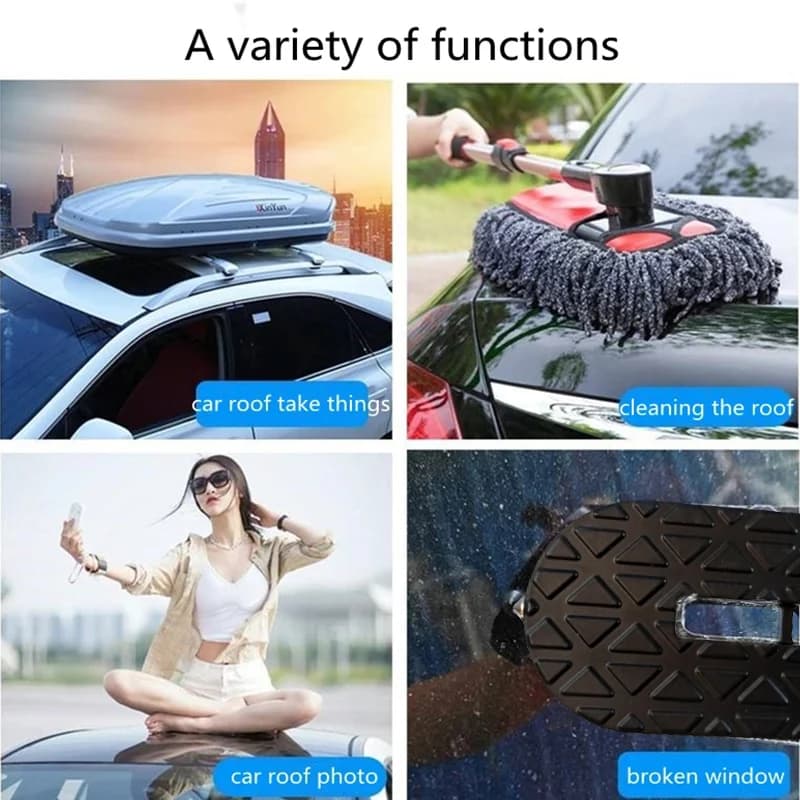 Foldable Car Roof Rack Step Car Door Step Multifunction Universal Latch Hook Foot Pedal Aluminium Alloy Safety car accessories - 3