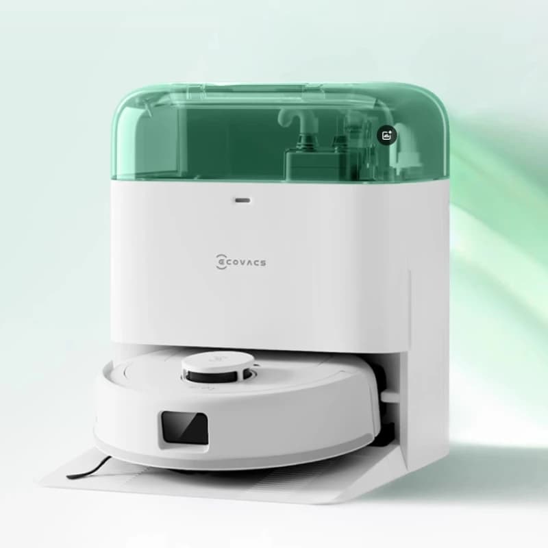 NEW - Ecovacs mini robotic vacuum cleaner with integrated sweeping, mopping, and suction system for fully automatic cleaning