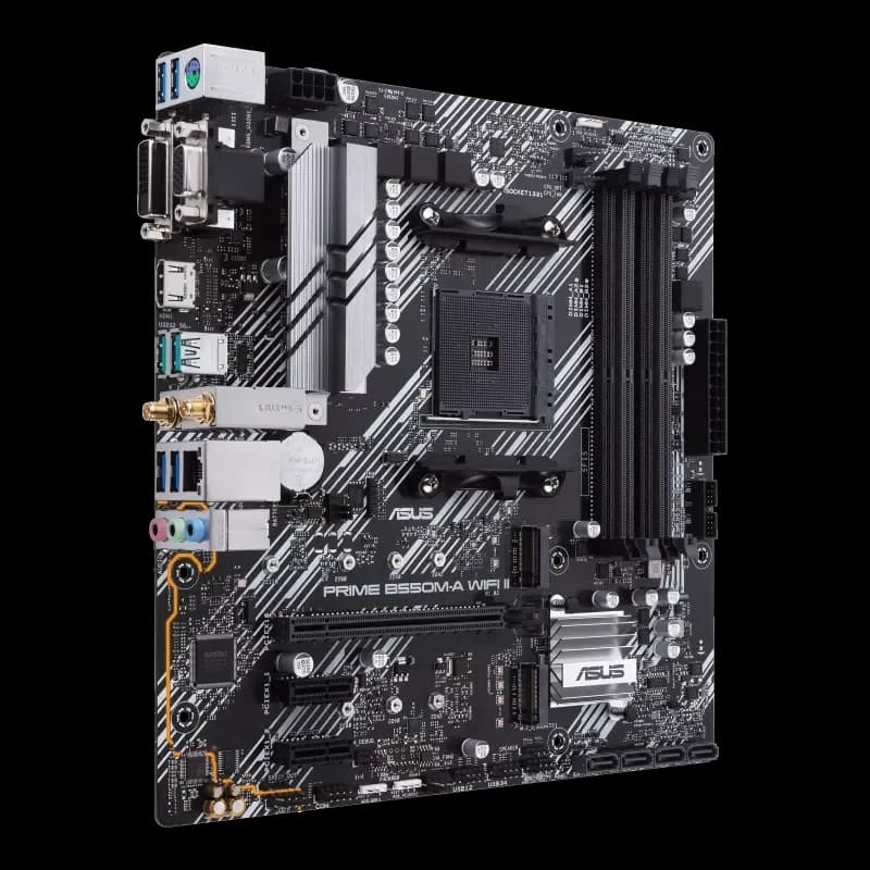 ASUS PRIME B550M-A WIFI II Motherboard Socket AM4 CPU DDR4 4866(O.C) Memory Chipset B550 Mainboard - 3
