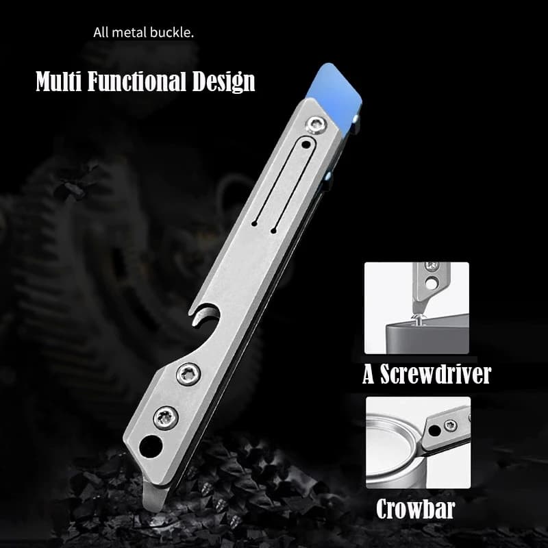 Stainless Steel Fast Open Scalpel MINI Folding Knife Outdoor Survival Camping Portable EDC Tool 10 Blade Free Bottle Opener - 4