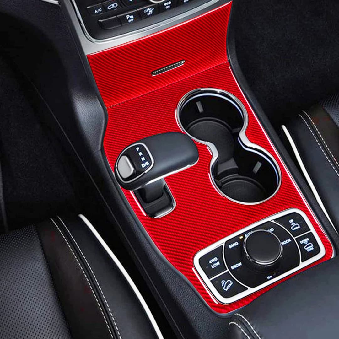 غطاء تزييني لحامل أكواب ناقل الحركة، ملصقات تزيينية، لسيارات جيب جراند شيروكي 2014-2015، إكسسوارات داخلية من مادة ABS - 4