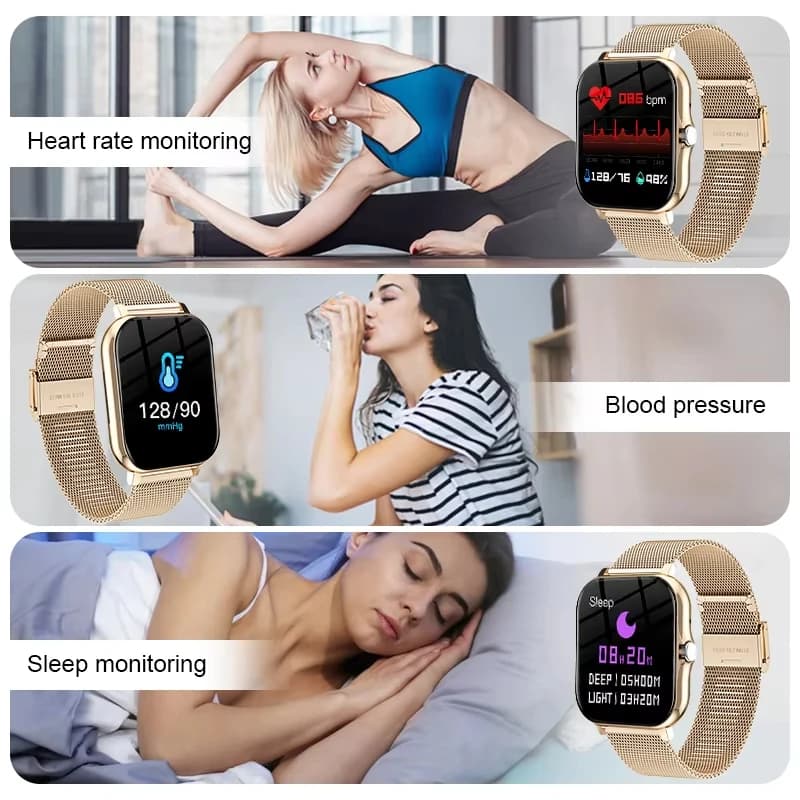 LAXASFIT New Smart Watch HD Display Answer Call Make Calls Message Preview Sport Modes Smartwatch DIY Dial Men Women - 3