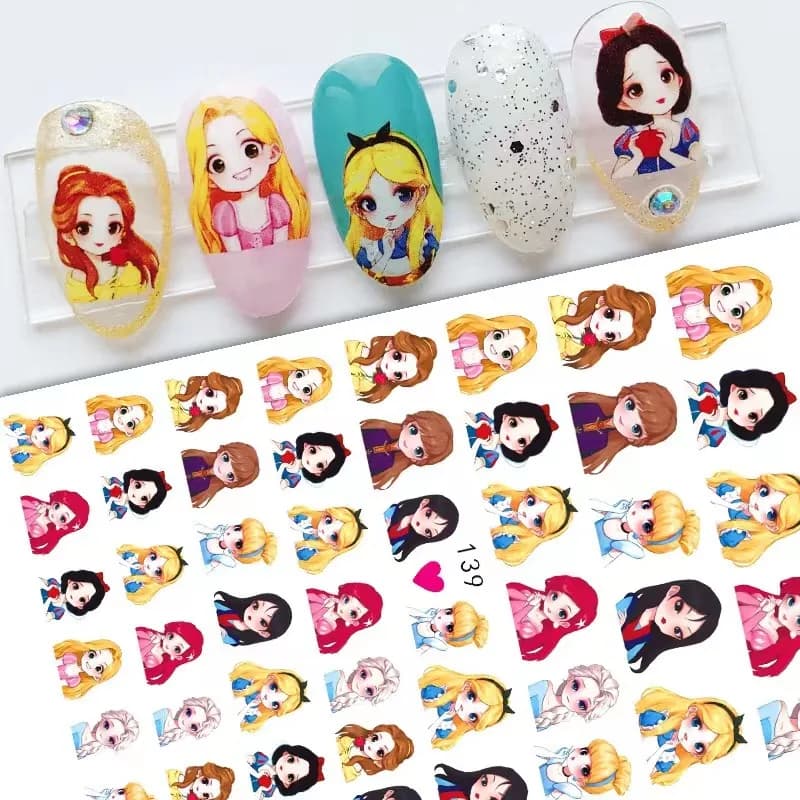 New 3D Cartoon Nail Stickers Nail Art Decoration Disney Mickey Stitch Stickers Nail Art Decals DIY Anime Nail Art Supplies - 3