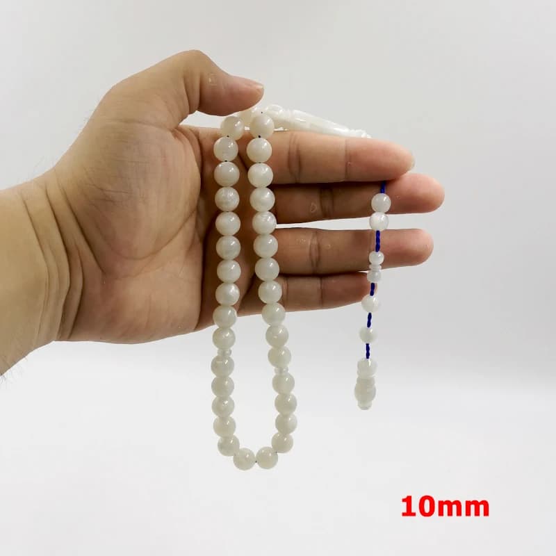 ALBASHAN Tasbih men white resin Change color Under the sun muslim gift misbaha prayer beads islamic rosary bracelet - 6