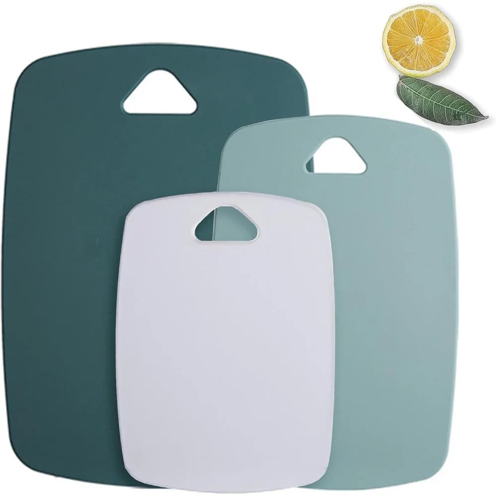لوح تقطيع مضاد للبكتيريا، بلاستيكي غير قابل للانزلاق، مثالي للخضروات والفواكه وأغذية الأطفال، لوح مطبخ مقاوم للعفن