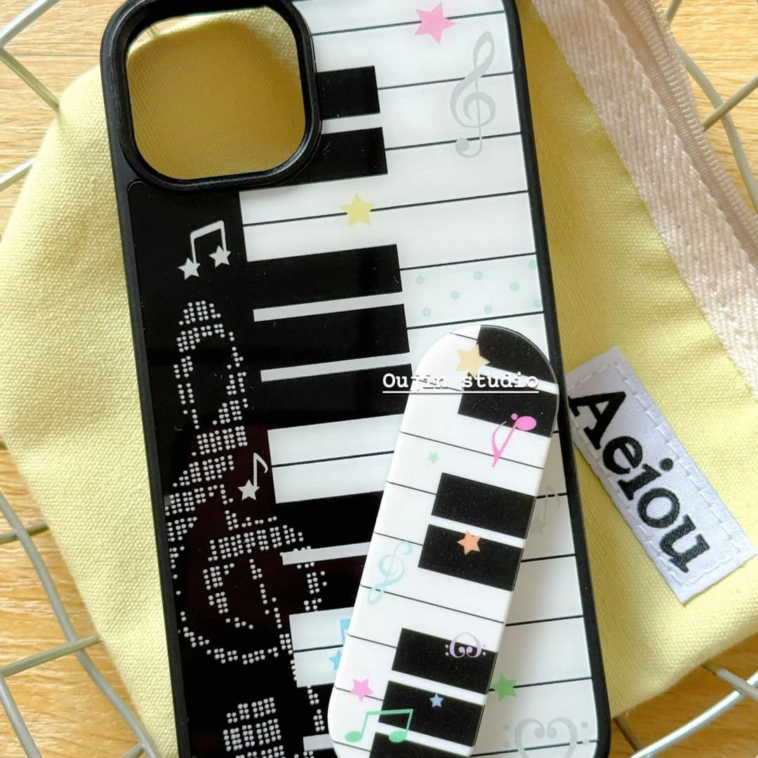 غطاء هاتف بتصميم بيانو فني، مناسب لـ iPhone 17-7، تصميم كوري - 2