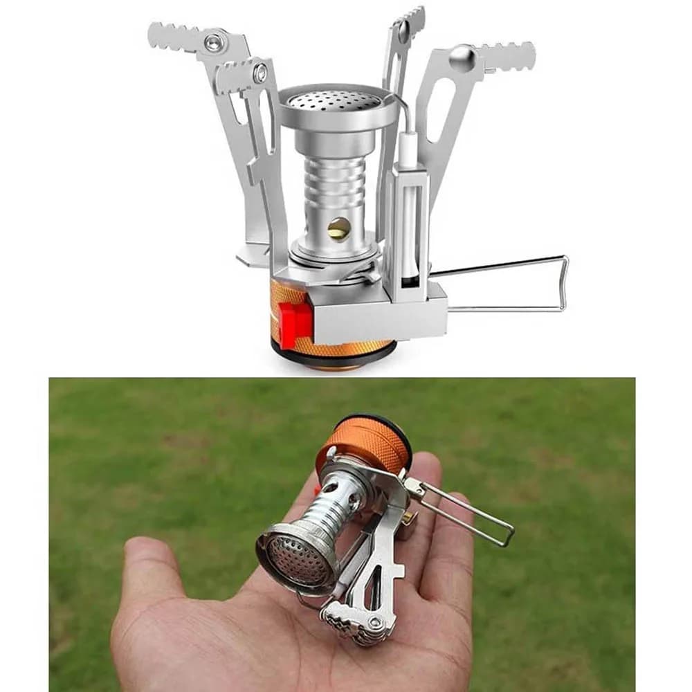 Portable Outdoor Camping Stoves Backpacking Gas Stove with Piezo Ignition Stable Support Wind-Resistance Camp Stove for Cooking - 5