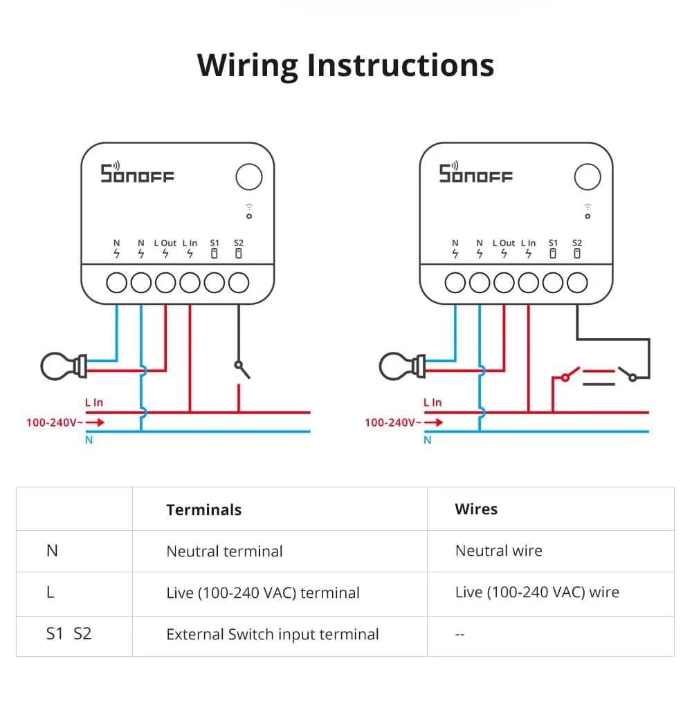 SONOFF ZBMinir2 Zigbee Mini Smart Switch Neutral Wire Required eWelink Interruptor inteligentes Zigbee Switch Smart Home Module - 6