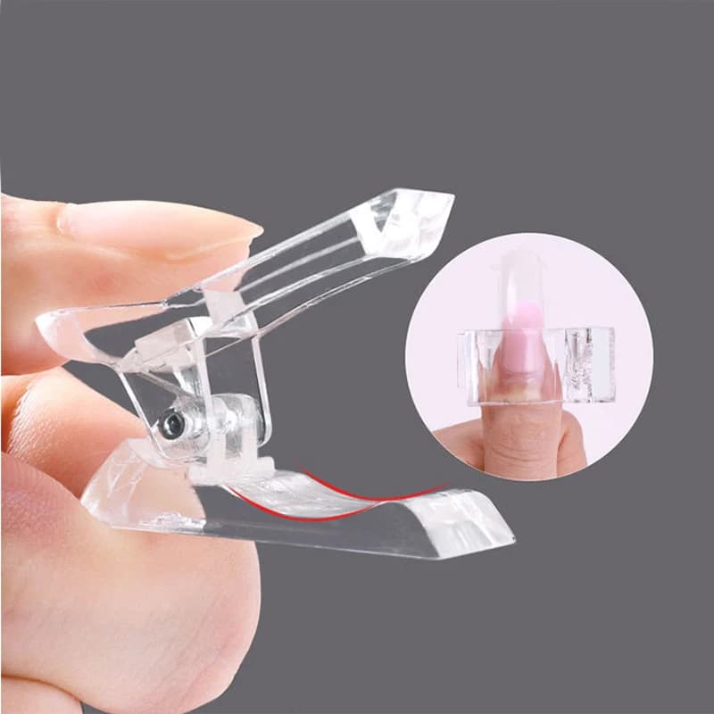 Acrylic Nail Clip Transparent Gel Quick Building Nail Tips Clips Fingernail Extension UV Clamps Manicuring Art Builder Tools Set - 3