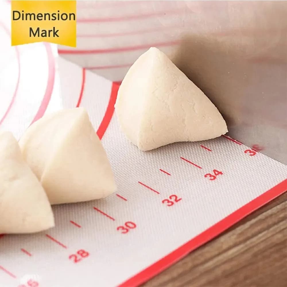 UNTIOR 1PCS Silicone Baking Mat Kneading Pad Dough Mat Pizza Cake Dough Maker Kitchen Cooking Grill Non-Stick Gadgets Bakeware - 4