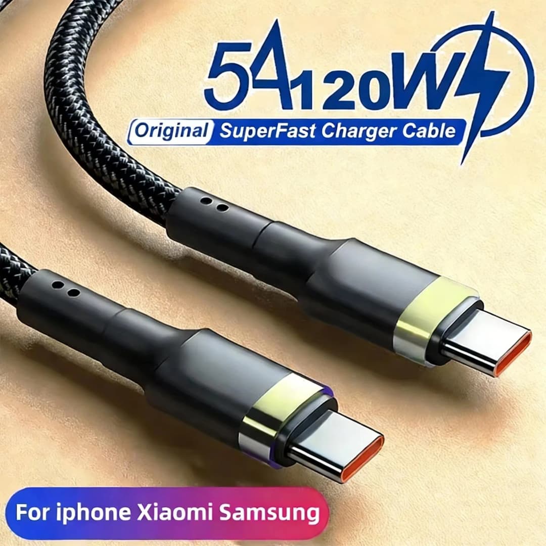 120W Fast Charge Cable  PD Quick Charging High Quality USB C TO USB Type C Cable For iPhone Xiaomi 17 Plus Pro Max Samsung S24 - 2