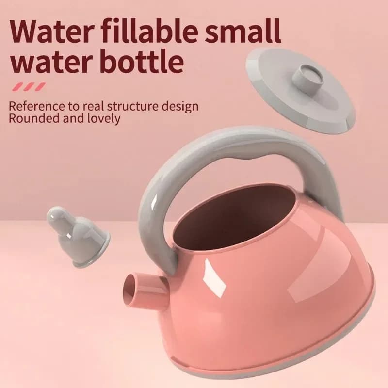 مجموعة ألعاب مطبخ للأطفال، 59/69 قطعة، اكسسوارات مطبخ، أواني طهي، طعام وهمي، هدية للأولاد والبنات - 5